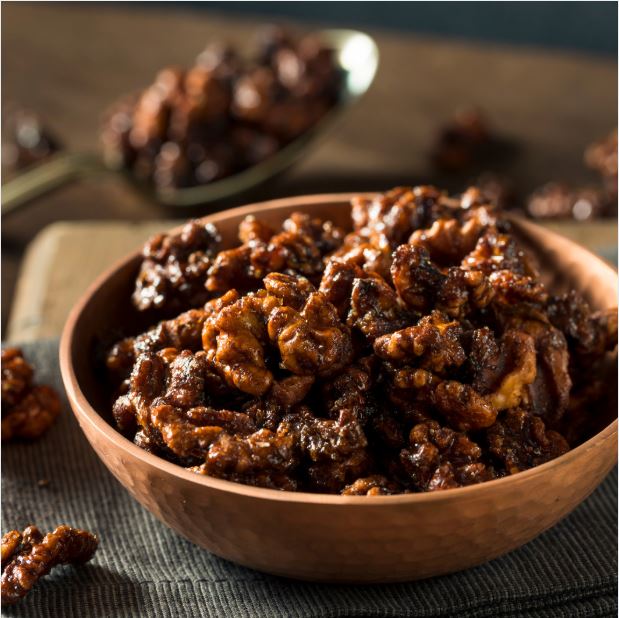 Apple Spice Candied Walnuts