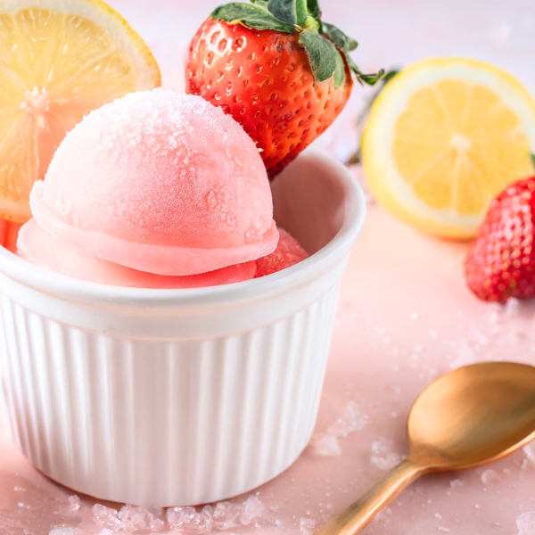 Strawberry Lemonade Sherbert