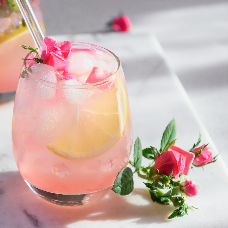 Strawberry Rose Skinny Lemonade