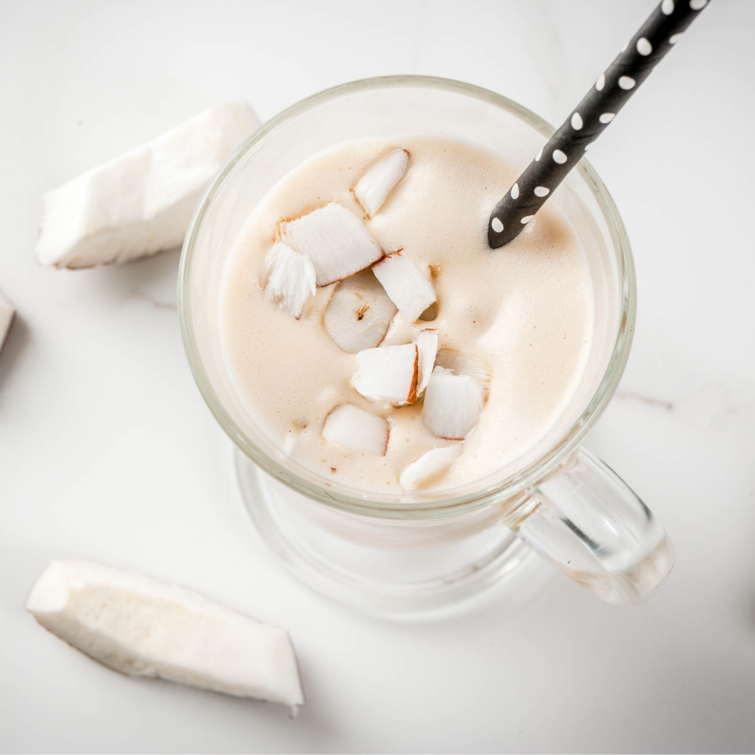 Chocolate Coconut Macaron Iced Latte