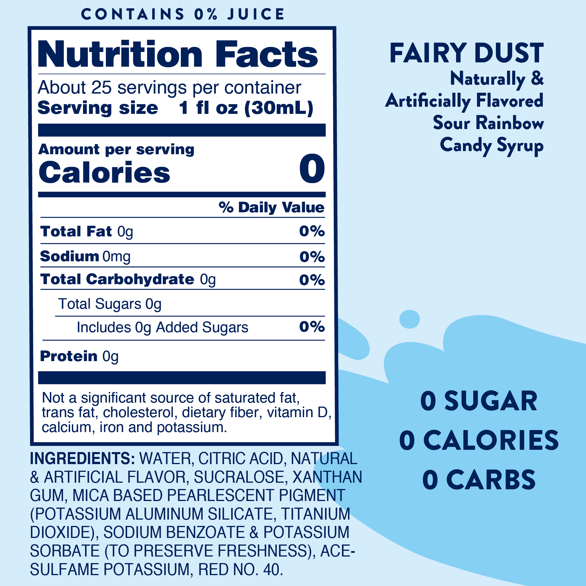 Sugar Free Fairy Dust Syrup