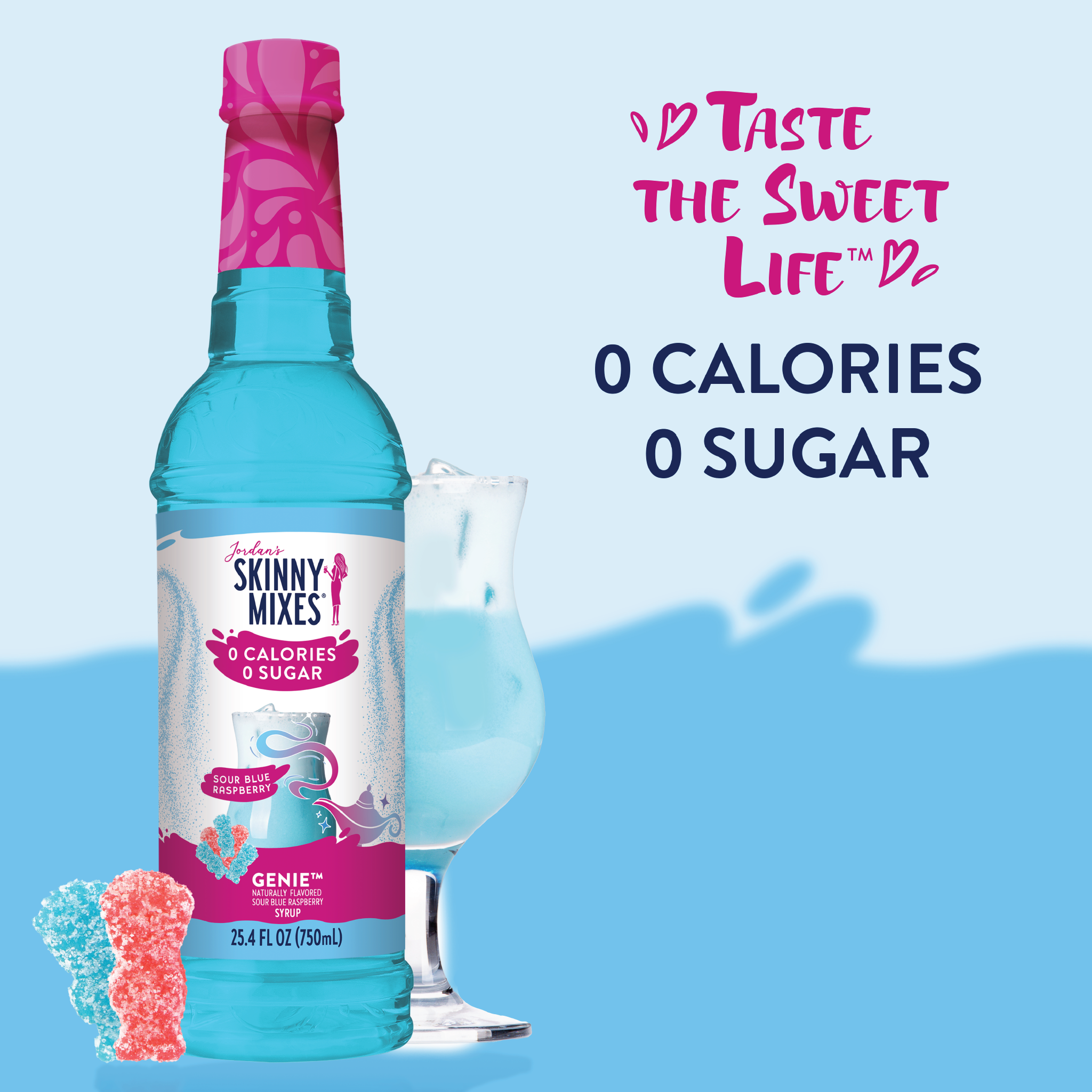 Sugar Free Genie™ Syrup -  Sugar Free Sour Blue Raspberry Syrup