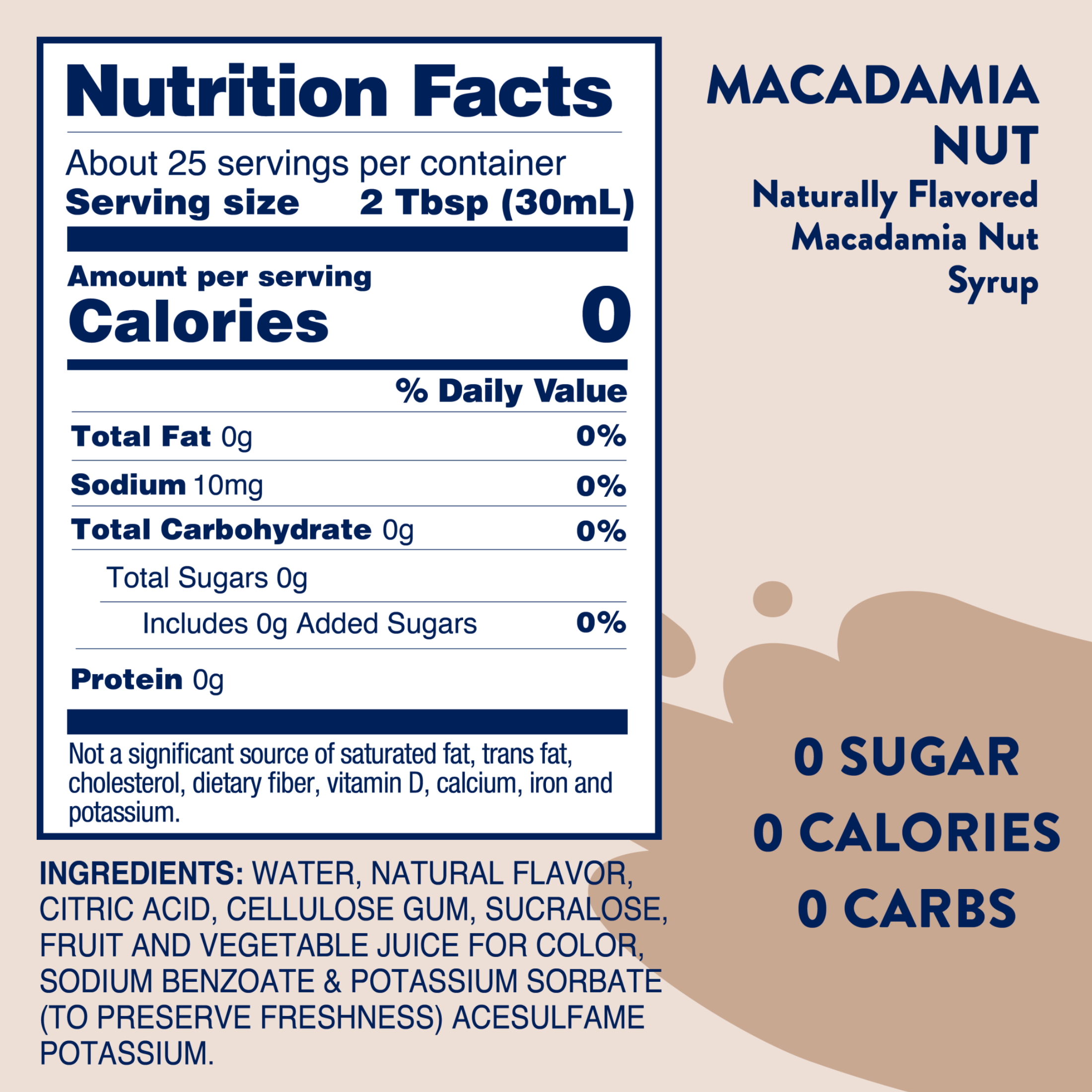 Sugar Free Macadamia Nut Syrup